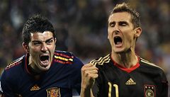 Fotbalová óda na radost? Villa i Klose slibují v semifinále góly