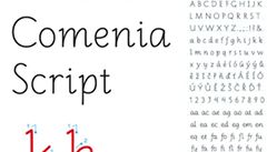 Písmo Comenia Script je podobné tiskacímu, jednotlivá písmena se p�i psaní úpln� nespojují.