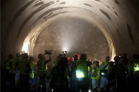 Stavba tunelu Blanka, který se nedávno propadl