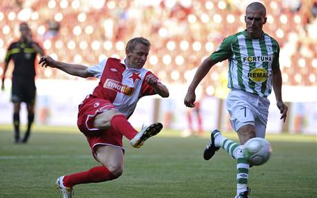 Bohemians 1905 - SK Slavia Praha (Stanislav Vlek vlevo a Marek Nikl)