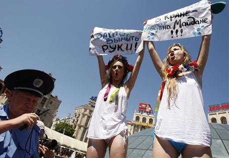 Aktivistky ze sdruení Femen, ilustraní foto.