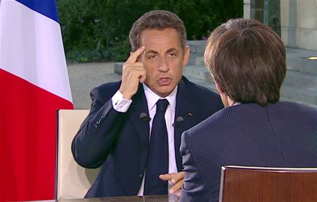 Nicolas Sarkozy v televizním rozhovoru