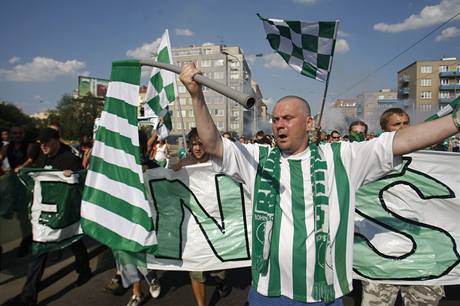 Protest fanouk Slavie a Bohemians 1905