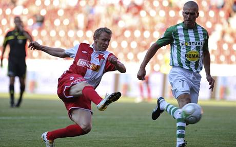 Bohemians 1905 - SK Slavia Praha (Stanislav Vlek vlevo a Marek Nikl)