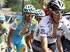 Tour de France zavítala do Alp (Contador schovaný za Schleckem).