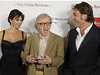 Penélope Cruzová s pítelem Javierem Bardemem a Woody Allenem.