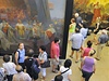 Obí malíská plátna Alfonse Muchy tvoící proslulou Slovanskou epopej naposledy obdivují návtvníci zámku v Moravském Krumlov
