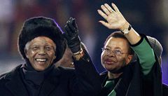Mandela na závěrečném ceremoniálu MS pozdravil fanoušky