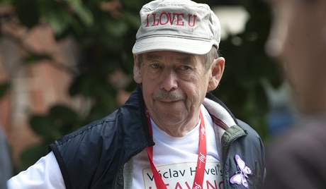 Natáení filmu Odcházení: Václav Havel.