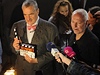 První klapka nového filmu - Karel Schwarzenberg a reisér Petr Nikolaev