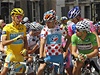 Tour de France (zleva: Alberto Contador, Anthony Charteau a Thor Hushovd)