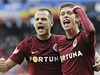 AC Sparta Praha - 1. FC Slovácko / Stelec branky Václav Kadlec (vpravo) a Marek Matjovský ze Sparty