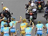 Tour de France (stáj Astana slaví vítzství Alberta Contadora)