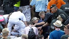 Loveparade 2010 v n�meckém Duisburgu. Místo tragédie, kde vypukla panika. 