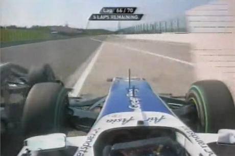 Souboj Schumachera s Barrichellem.