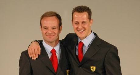 Rubens Barrichello a Michael Schumacher.