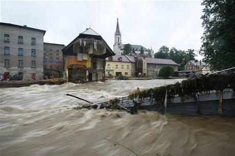Chrastavu na Liberecku letos potrápila blesková povode, nkolik dom zcela zniila