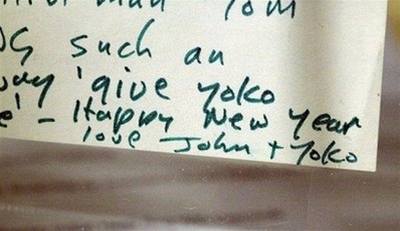 Dopis od Johna Lennona.
