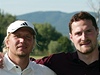 Jan aloun (vlevo) s Milanem Hejdukem na golfu.