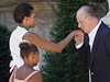 První dáma USA  a panlský král Juan Carlos.