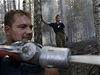 Haení poáru v lesích okolo Moskvy