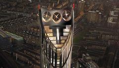 Budova v Londýně navržená skupinou Hamiltons Architects má větrníky na střeše