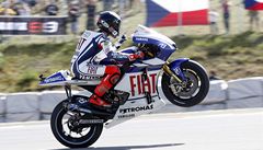 Závod ve třídě MotoGP v Brně na Masarykově okruhu zvítězil opět Jorge Lorenzo (s číslem 99) Valentino Rossi s číslem 46 skončil na 5 místě.  | na serveru Lidovky.cz | aktuální zprávy