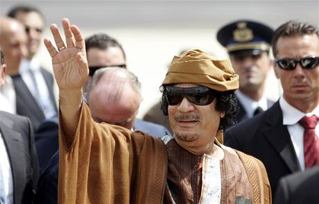 Kaddáfí na návtv v ím