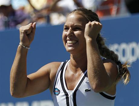 Slovenka Dominika Cibulková slaví postup do čtvrtfinále US Open