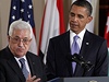 Mahmúd Abbás a Barack Obama. Ve Washingtonu zaala pímá mírová jednání mezi Izraelem a Palestinci. 