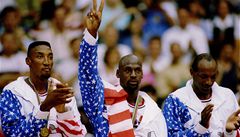 Dream Team 1992 OH Barcelona. (Zleva: Pippen, Jordan, Drexler). | na serveru Lidovky.cz | aktuální zprávy