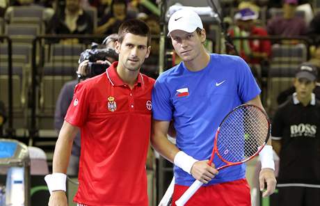 Davis Cup (Novak Djokovi a Tomá Berdych).