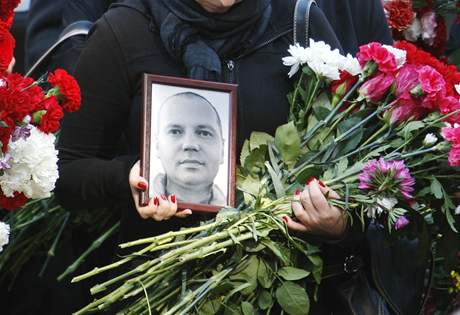 Poheb bloruského opoziního novináe Olega Bebenina.