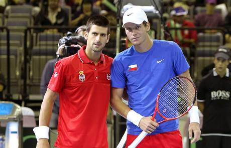 Davis Cup (Novak Djokovi a Tomá Berdych).