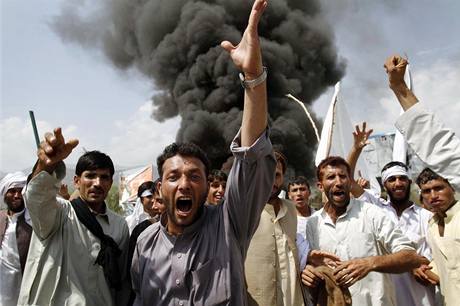 Protesty Afghánc proti USA na východ Kábulu