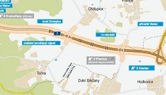 Mapa jiní ásti Praského okruhu - úsek 513