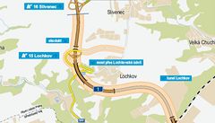 Mapa jiní ásti Praského okruhu - úsek 514