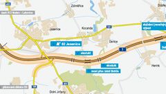 Mapa jiní ásti Praského okruhu - úsek 512