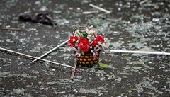 Pomníek na míst bombového atentátu va Vladikavkaze