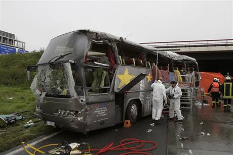 Nehoda polského autobusu v Nmecku