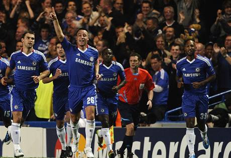 Chelsea - Olympique Marseille (radost fotbalist Chelsea)