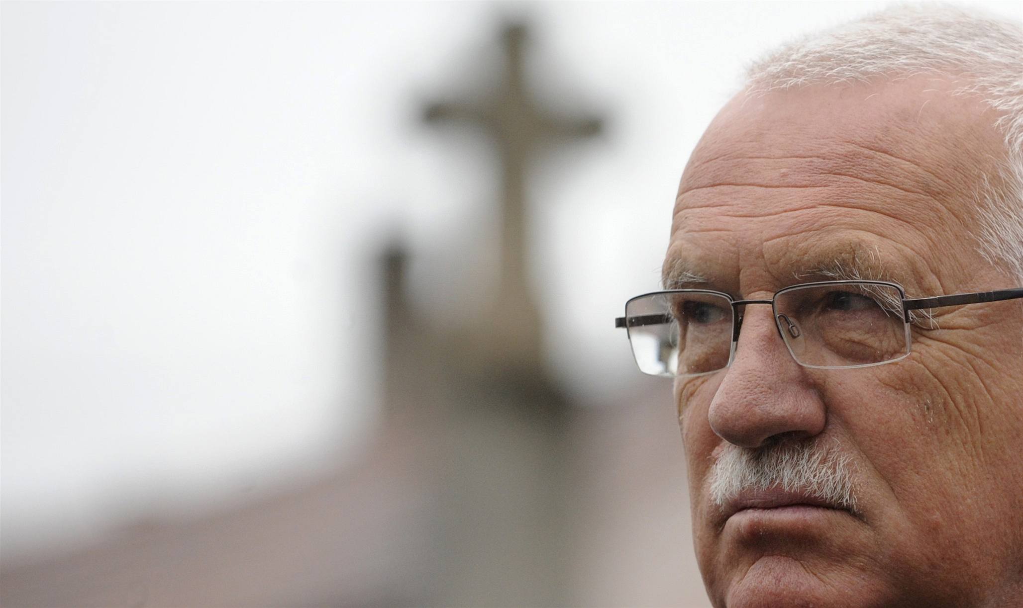 Prezident Václav Klaus na svatováclavské m�i ve Staré Boleslavi v roce 2010.