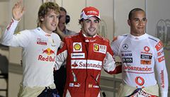 Zleva: Vettel, Alonso a Hamilton. | na serveru Lidovky.cz | aktuální zprávy