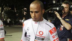 Naštvaný Lewis Hamilton