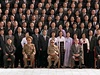 Funkcionái severokorejské Strany práce na oficiální fotografii
