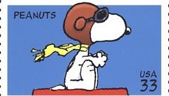 Snoopy se dokonce objevil na amerických potovních známkách.