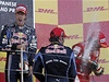 Formule 1 (zleva: Sebastian Vettel, Mark Webber, Fernando Alonso)