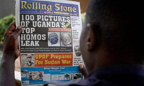 Ugandský deník Rolling Stone vyzývá k vení homosexuál.