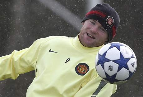 Wayne Rooney na tréninku