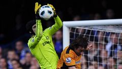 Chelsea - Wolverhampton (Petr �ech, vlevo)